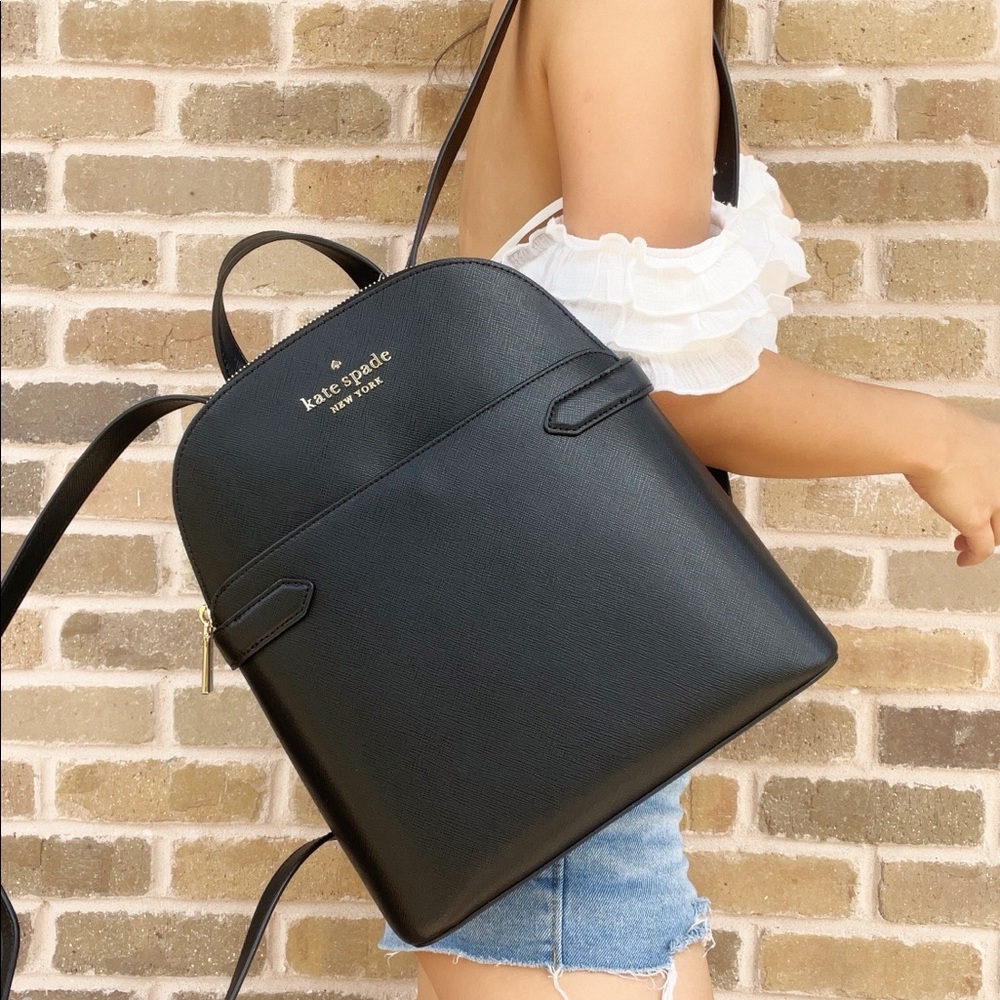 Kate Spade Leather Medium Backpack Black